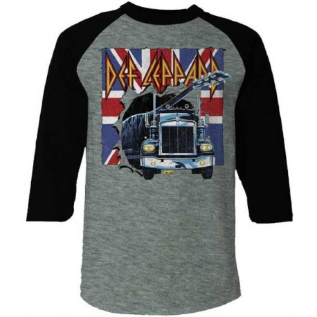 Def Leppard Playera On Through The Night Raglan