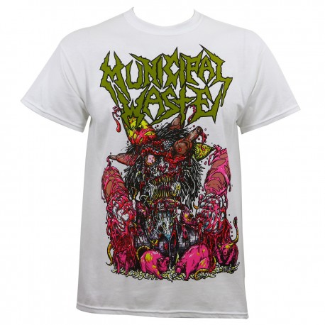 Municipal Waste Green Logo Rats Shirt