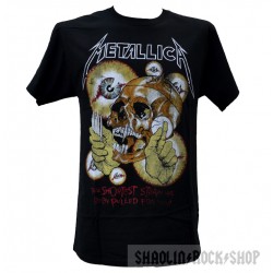 Metallica Playera Pushead Shortest Straw Vintage Black