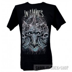 In Flames Playera Triple Skull