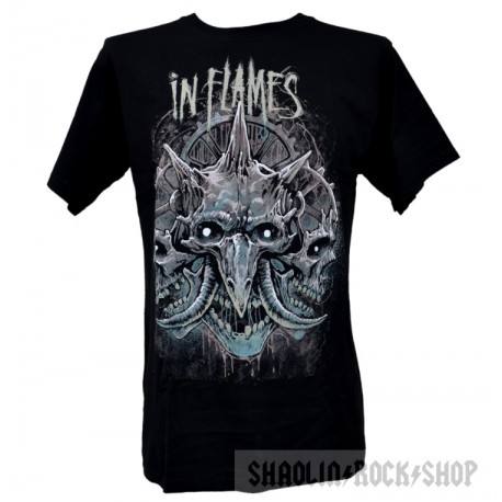 In Flames Shirt  Triple Skull