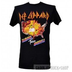 Def Leppard Playera Blazing Thru America Tour 1983