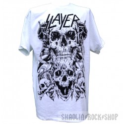 Slayer Playera White Skull