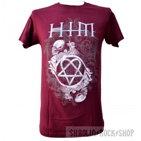 HIM Playera Heartagram Wine