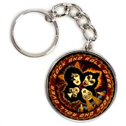 KISS Keychain Rock And Roll Over