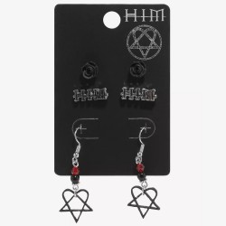 HIM Set de Aretes Heartagram